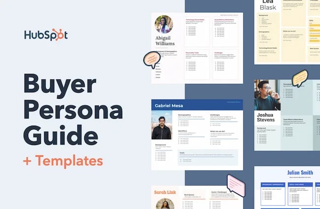 What is an editorial calendar instructions, buyer persona graphic, HubSpot
