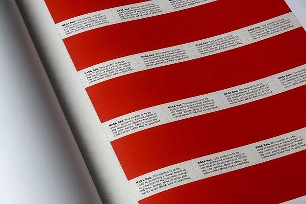 Red color palette of the NASA brand style guide