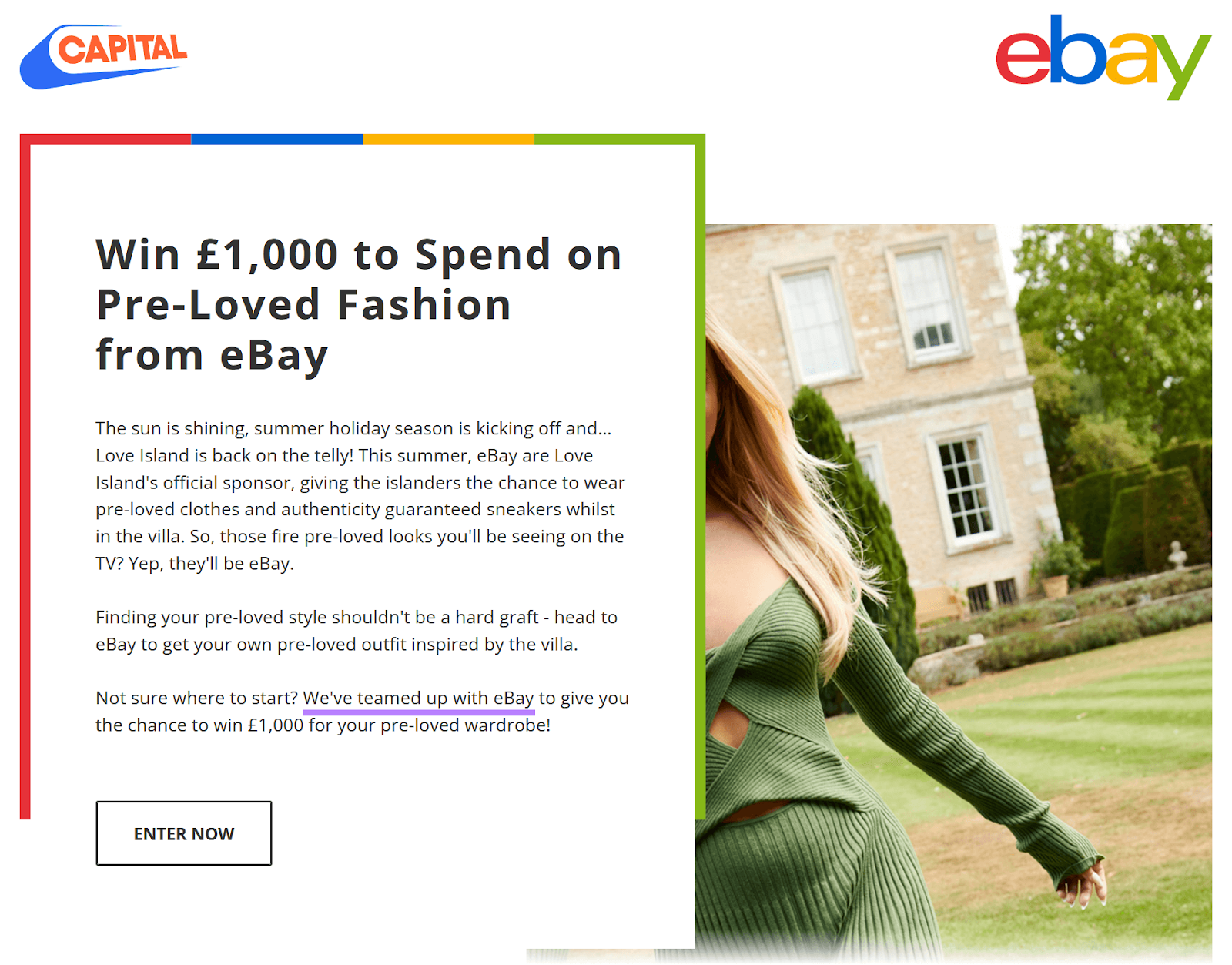 Capital FM hosted a competition for Ebay: