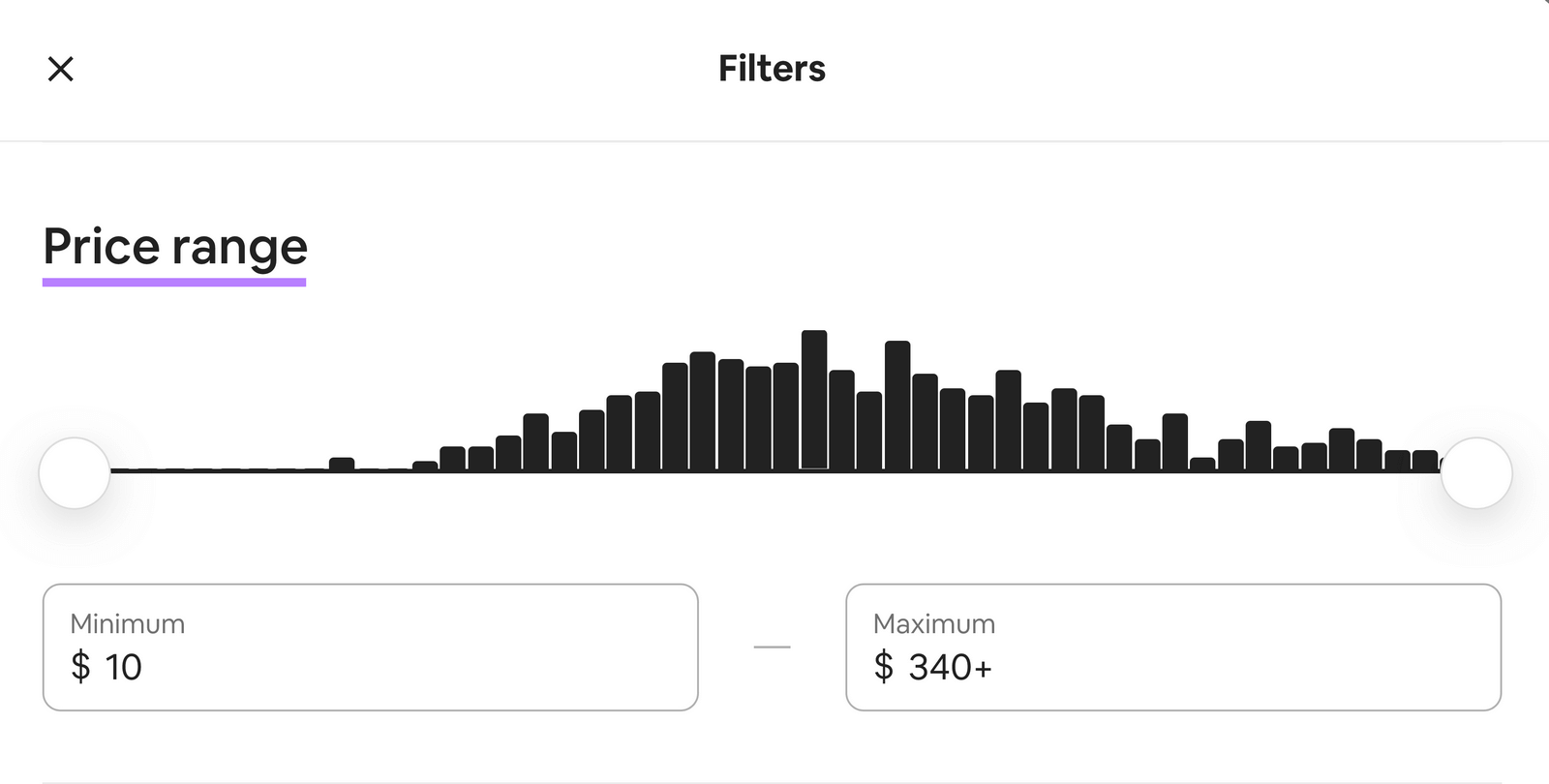 how to filter by price