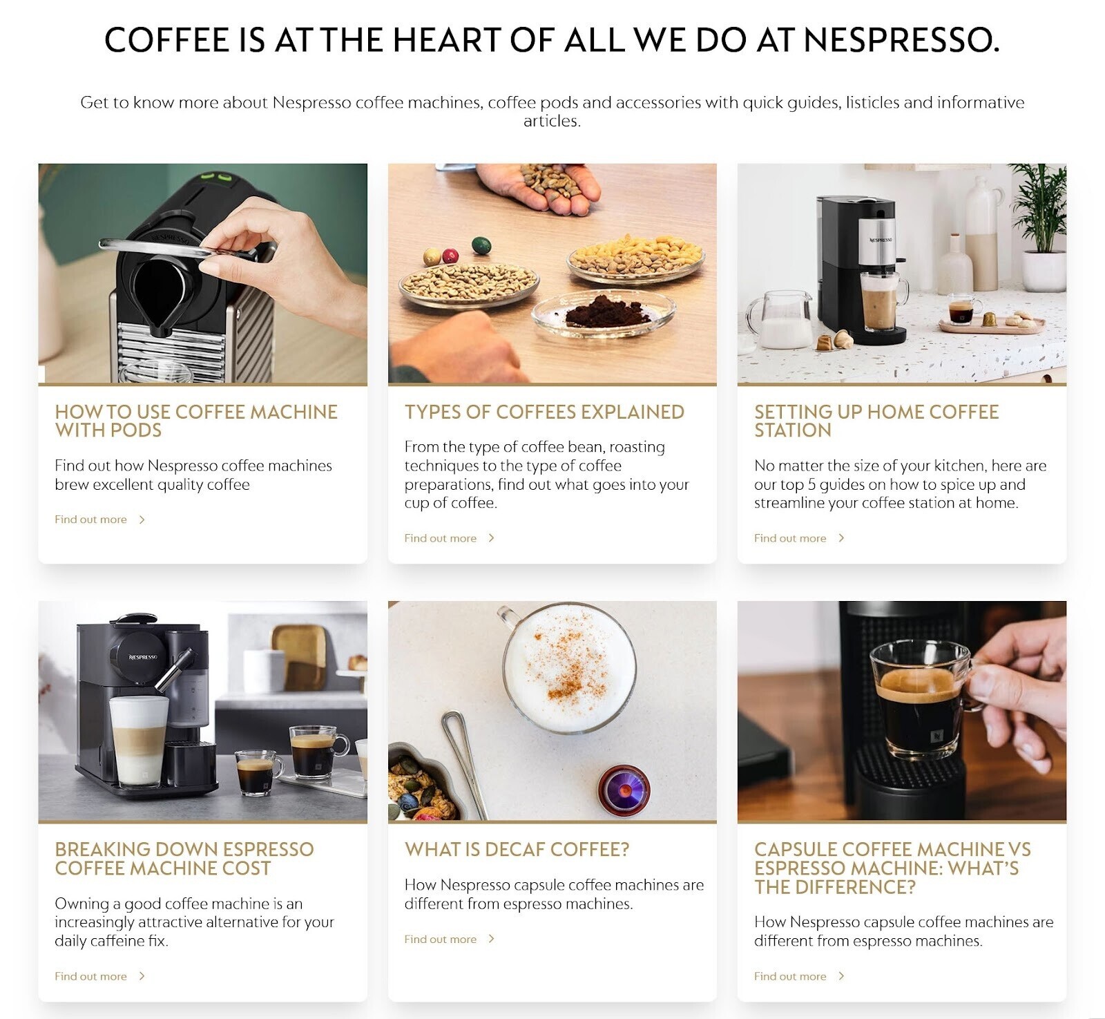 "Nespresso Professional" blog page