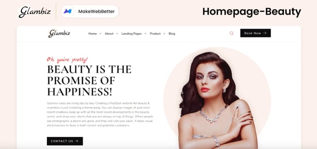 CMS Hub themes for small businesses: Glambiz