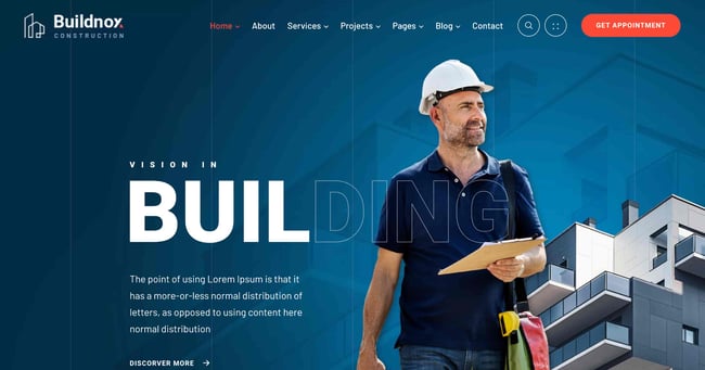 buildnox construction theme 