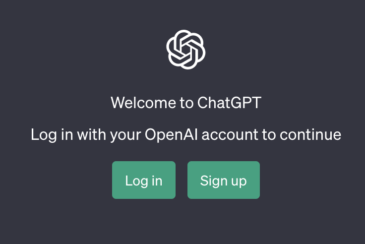 chat.openai.com homepage