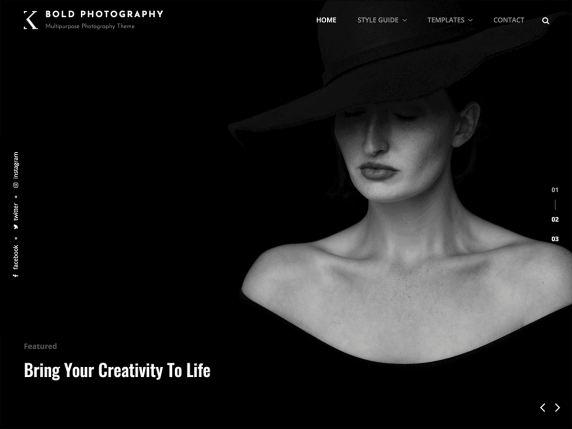 Bold Photography photography WordPress theme