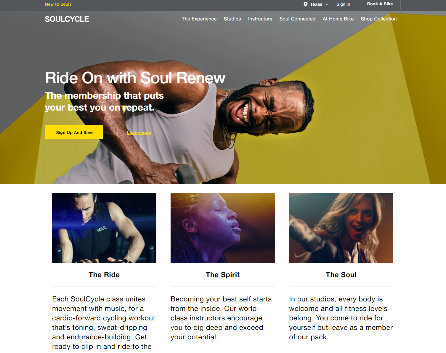  Fitness Website SoulCycle
