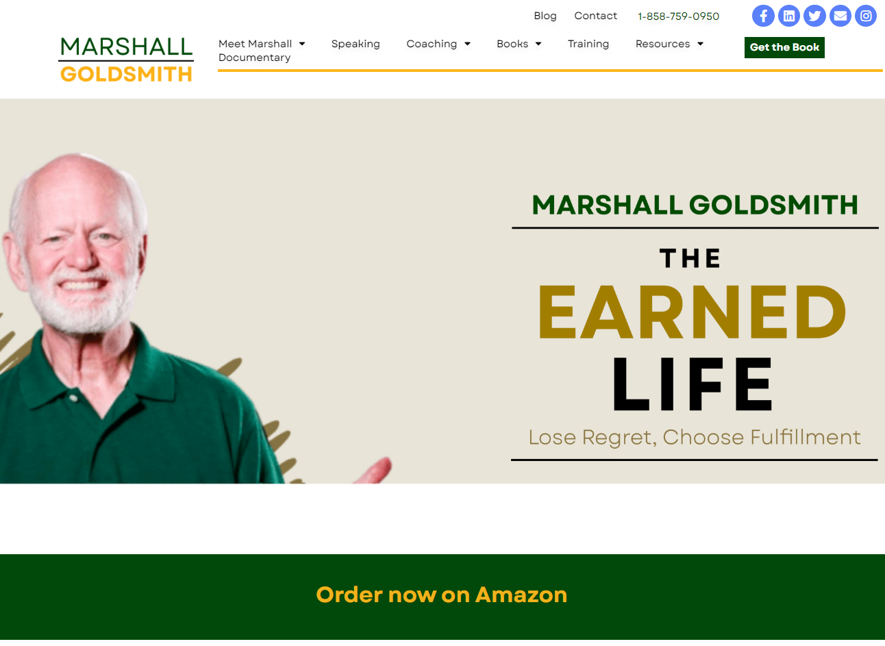 website design for coaches, example from Marshall GoldsmithIMG Name: goldsmith